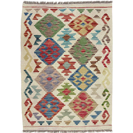 Handmade Multi Kilim Geometric 2x4 ft