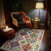 Handmade Multi Kilim Geometric 2x4 ft