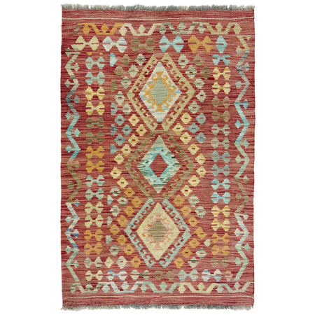 Handmade Multi Kilim Geometric 2x4 ft
