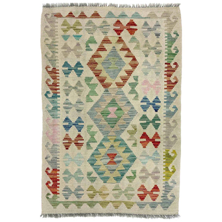 Handmade Multi Kilim Geometric 2x4 ft