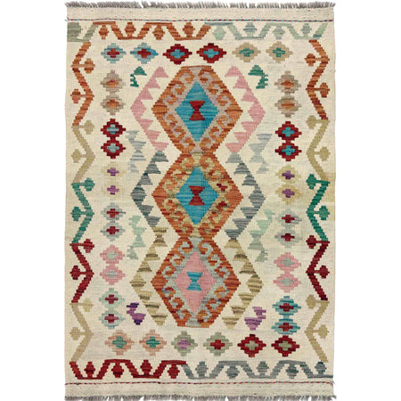Handmade Multi Kilim Geometric 2x4 ft