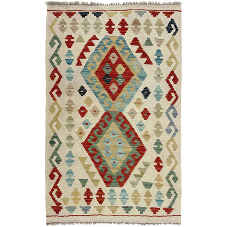 Handmade Multi Kilim Geometric 2x4 ft