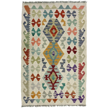 Handmade Multi Kilim Geometric 2x4 ft