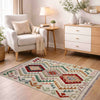 Handmade Multi Kilim Geometric 2x4 ft