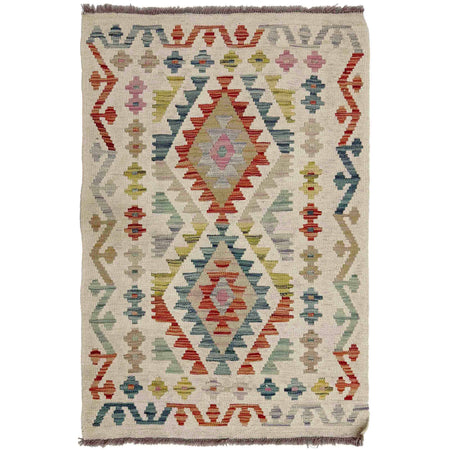 Handmade Multi Kilim Geometric 2x4 ft