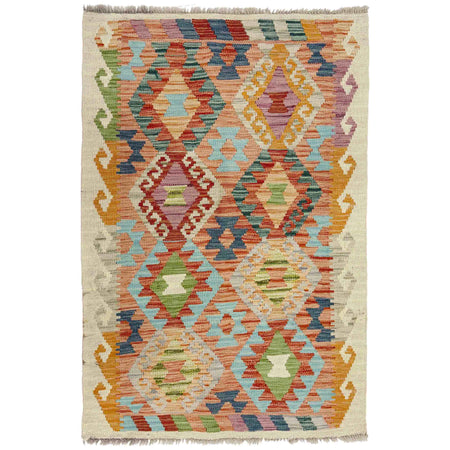Handmade Multi Kilim Geometric 2x4 ft