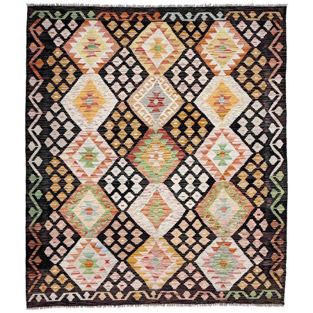 Handmade Multi Kilim Geometric 4x7 ft
