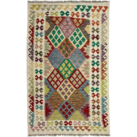 Handmade Multi Kilim Geometric 3x5 ft