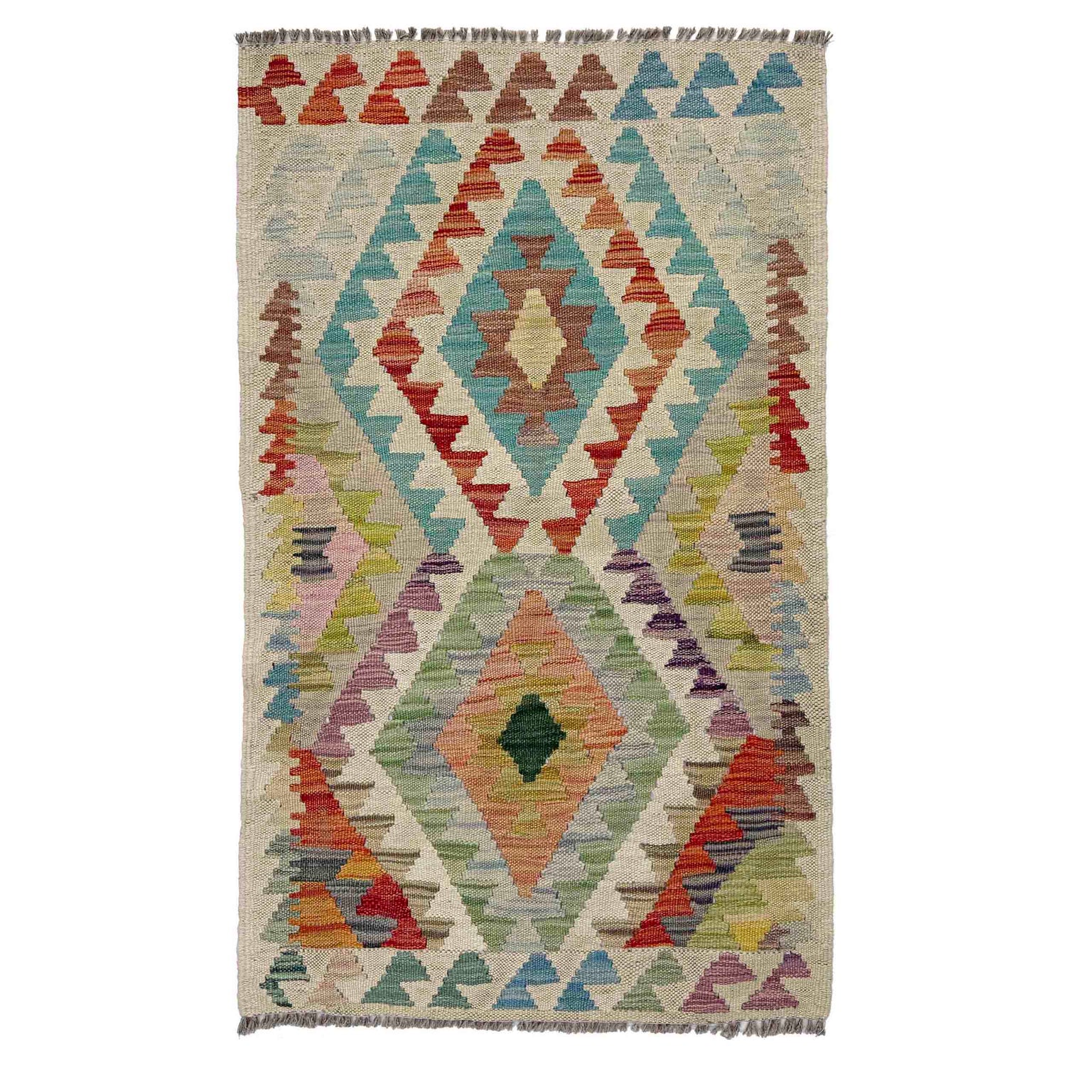 Handmade Multi Kilim Geometric 2x3 ft