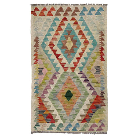 Handmade Multi Kilim Geometric 2x3 ft