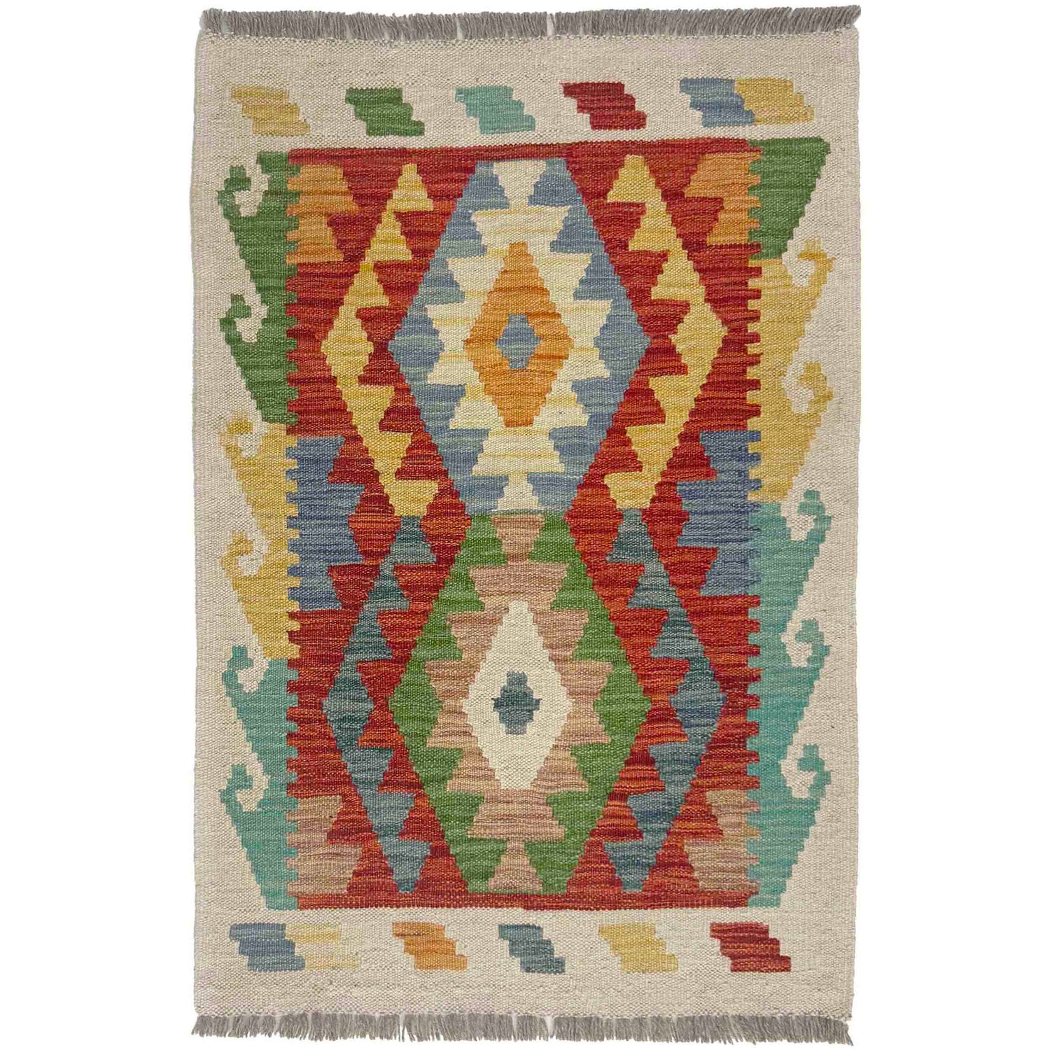 Handmade Multi Kilim Geometric 2x3 ft