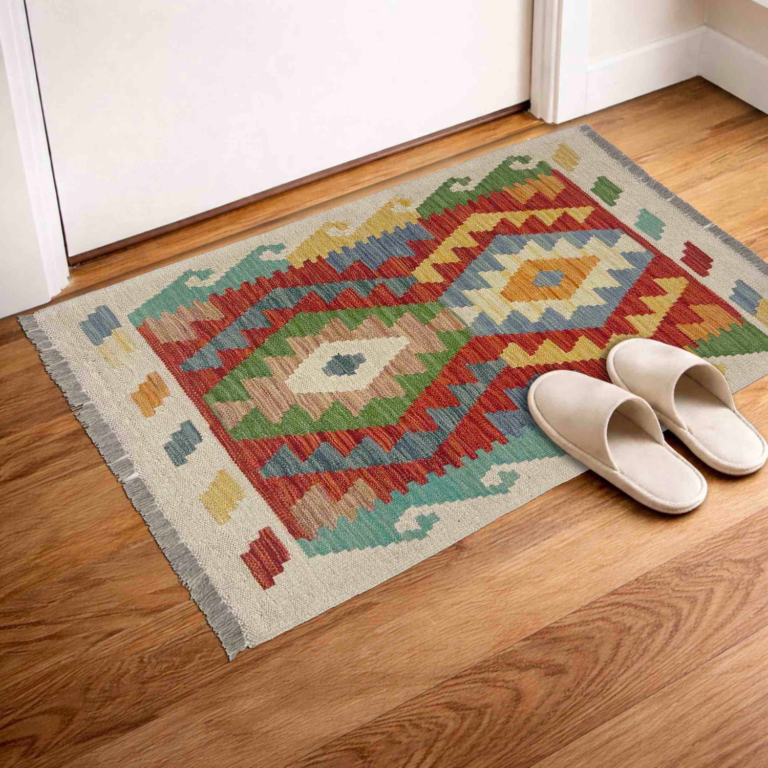 Handmade Multi Kilim Geometric 2x3 ft
