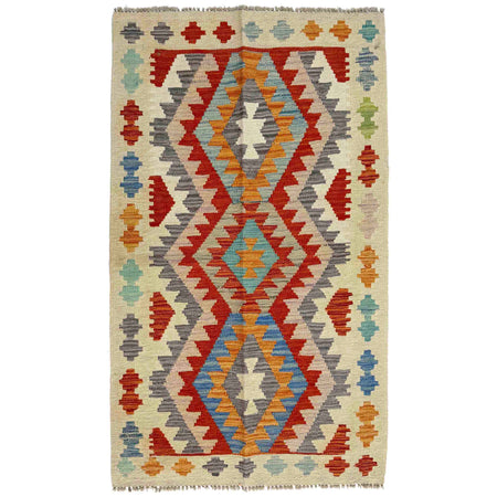 Handmade Multi Kilim Geometric 2x4 ft