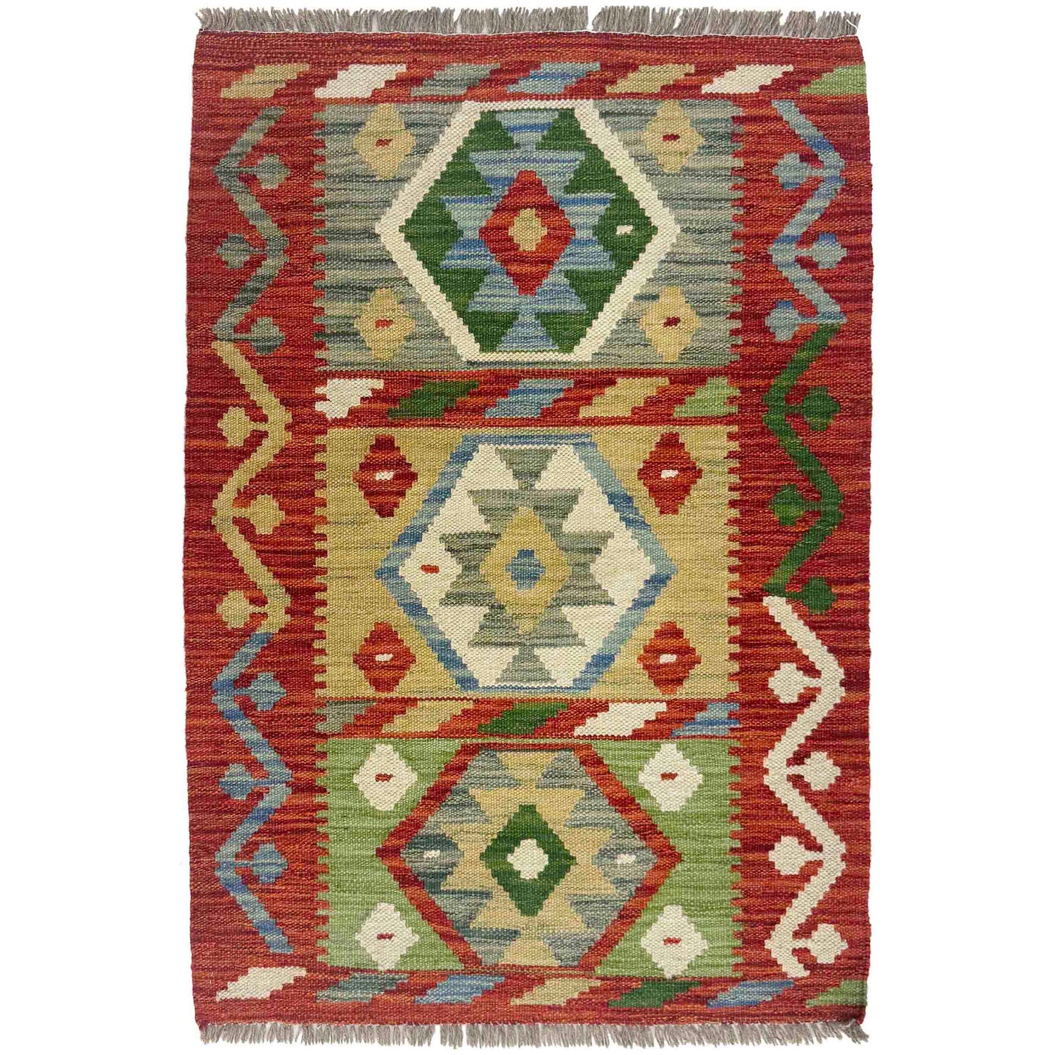Handmade Multi Kilim Geometric 2x3 ft