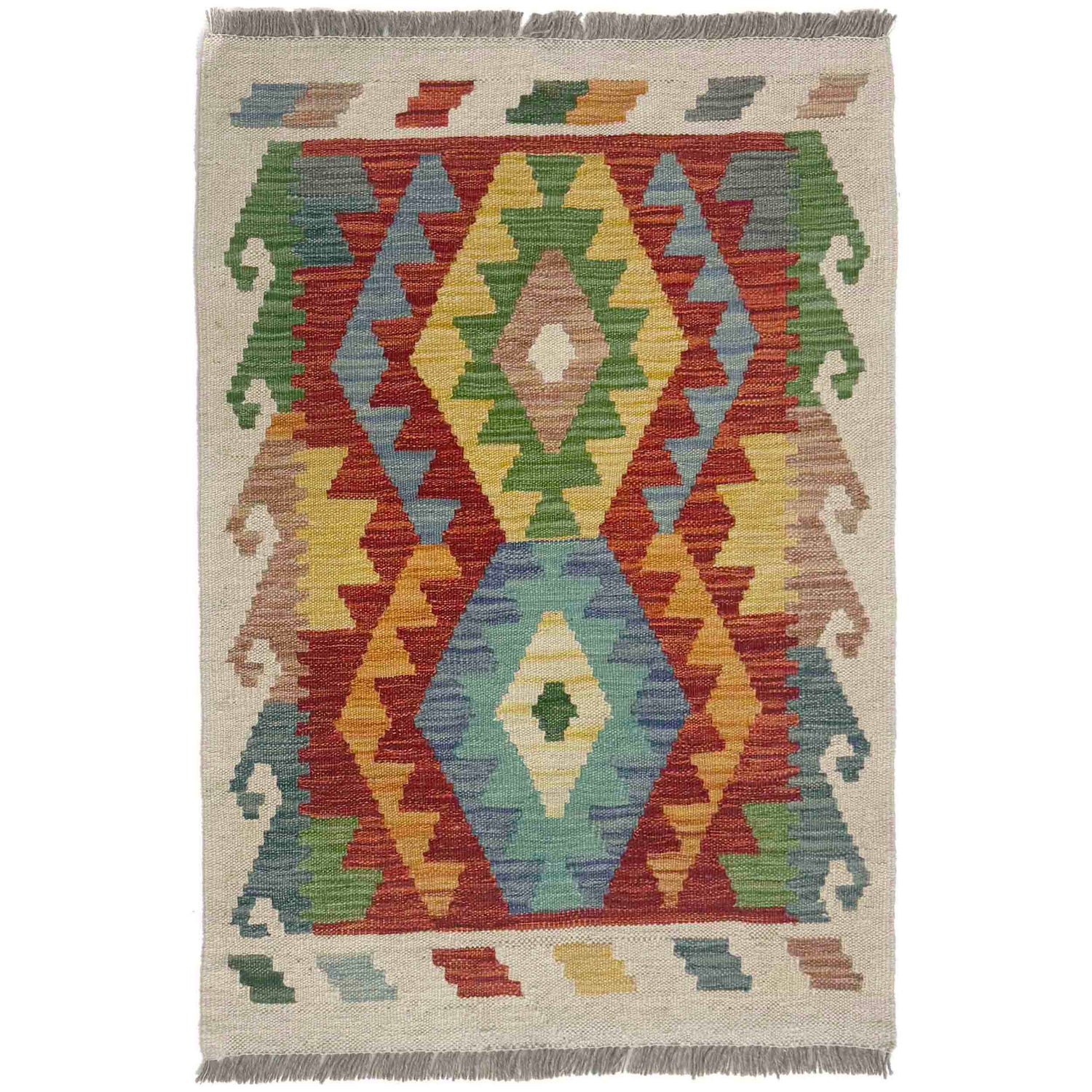 Handmade Multi Kilim Geometric 2x3 ft