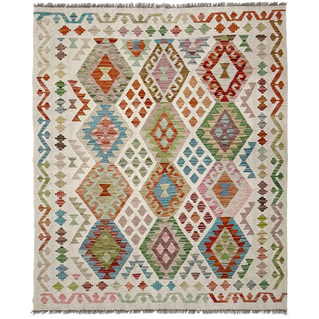 Handmade Multi Kilim Geometric 4x7 ft