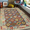 Handmade Multi Kilim Geometric 4x7 ft