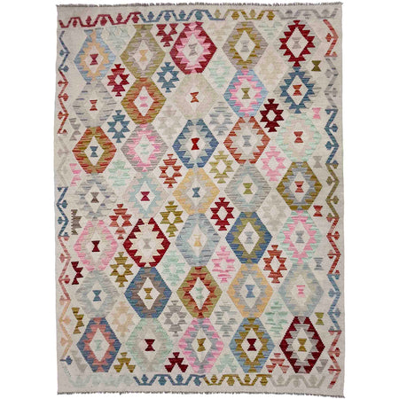 Handmade Multi Kilim Geometric 5x8 ft