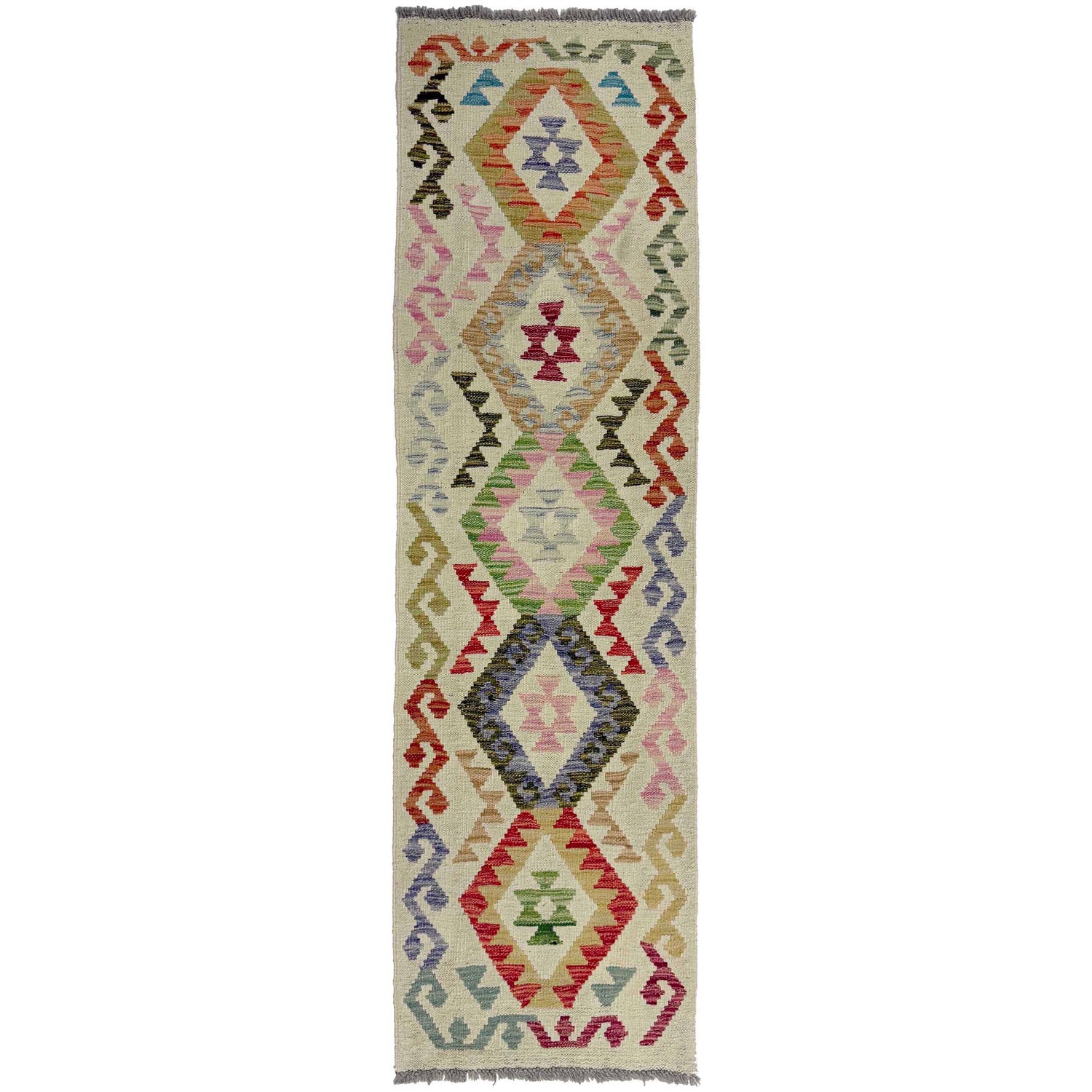 Handmade Multi Kilim Geometric 6' Runner