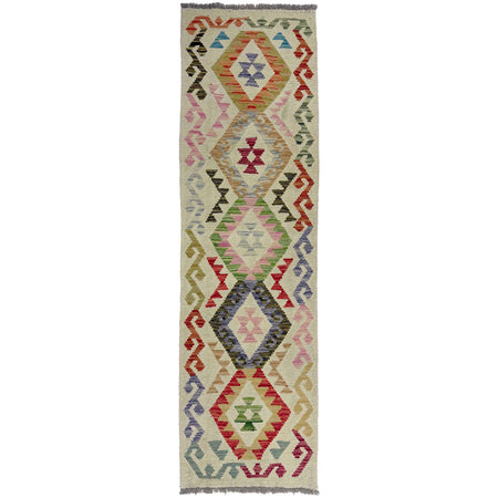 Handmade Multi Kilim Geometric 6' Runner
