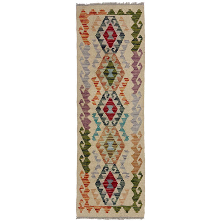 Handmade Multi Kilim Geometric 6' Runner