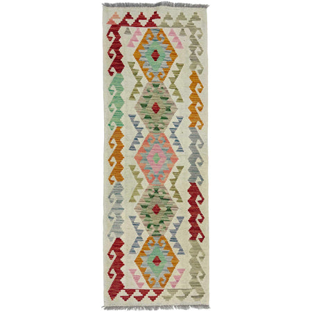 Handmade Multi Kilim Geometric 6' Runner
