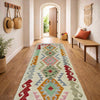 Handmade Multi Kilim Geometric 6' Runner