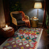 Handmade Multi Kilim Geometric 2x4 ft