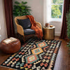 Handmade Multi Kilim Geometric 2x4 ft