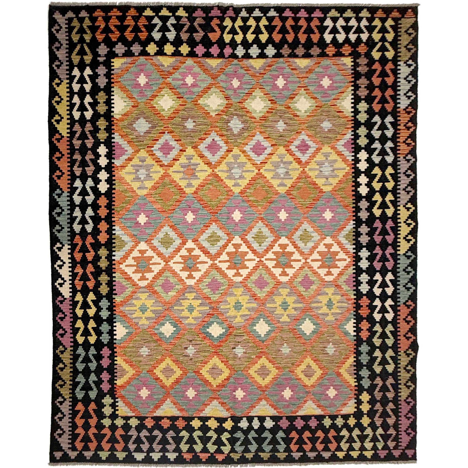Handmade Multi Kilim Geometric 7x10 ft
