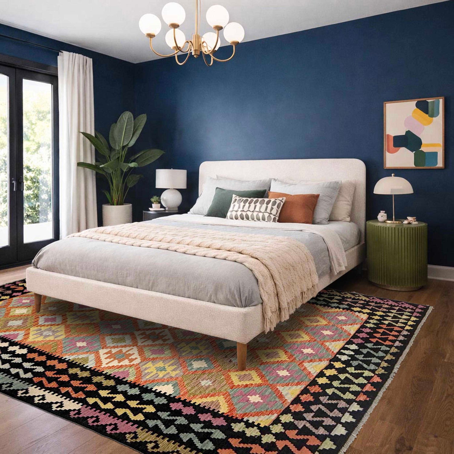 Handmade Multi Kilim Geometric 7x10 ft