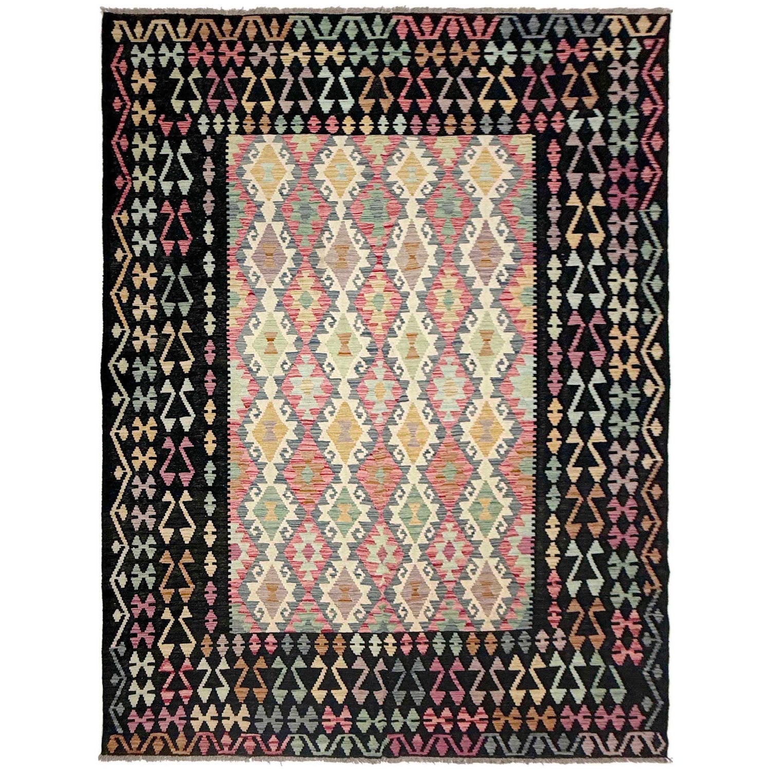 Handmade Multi Kilim Geometric 7x10 ft