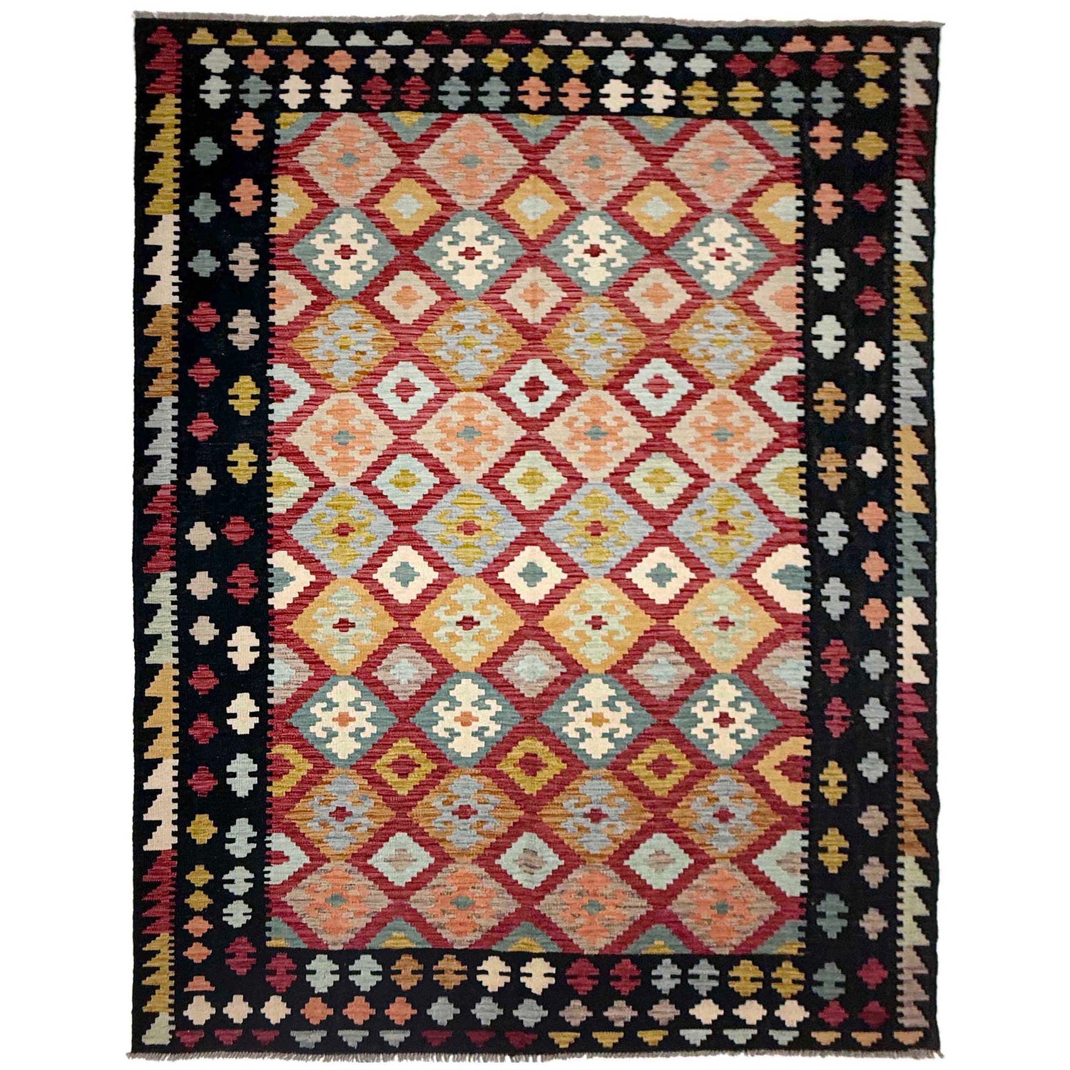 Handmade Multi Kilim Geometric 7x10 ft