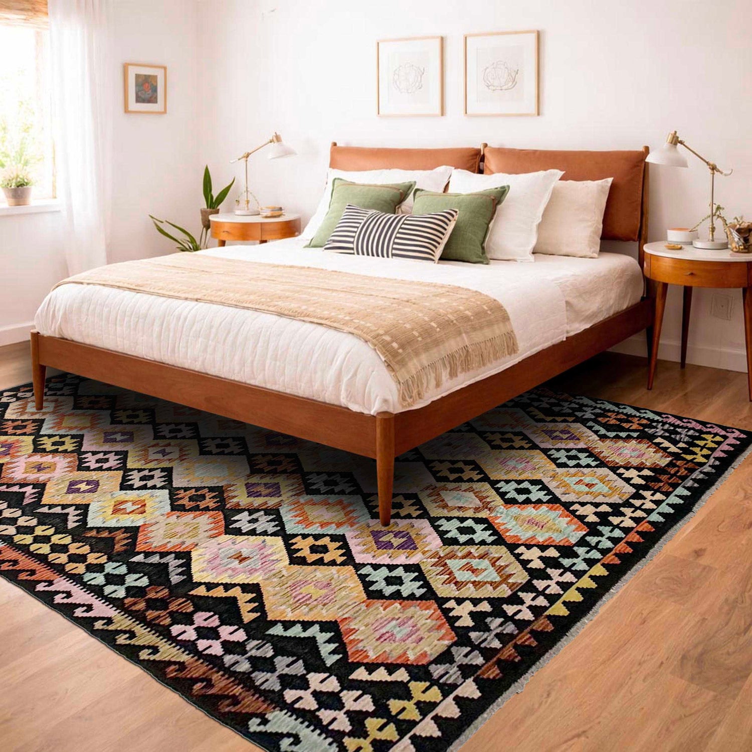 Handmade Multi Kilim Geometric 7x10 ft