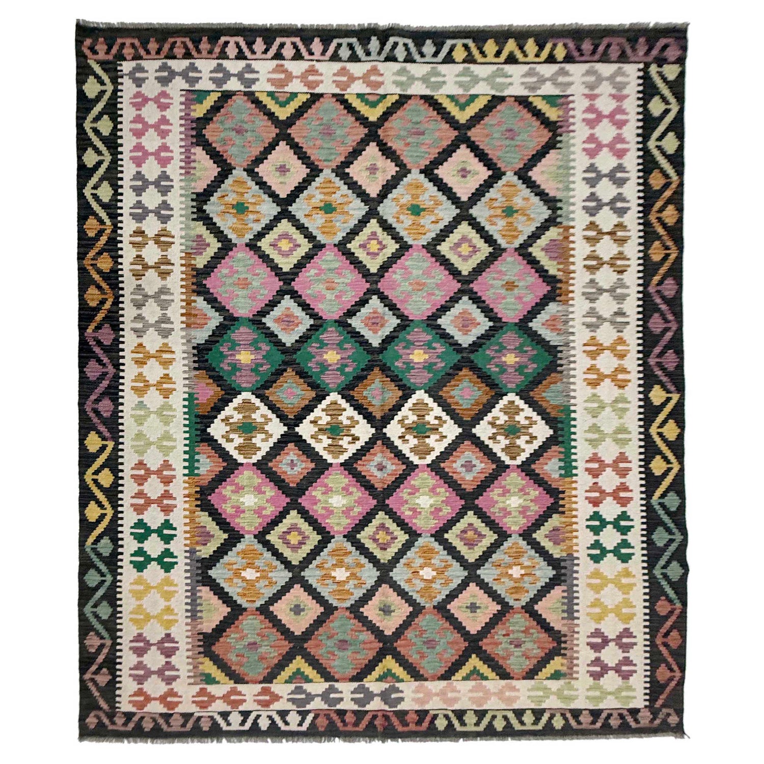 Handmade Multi Kilim Geometric 7x10 ft