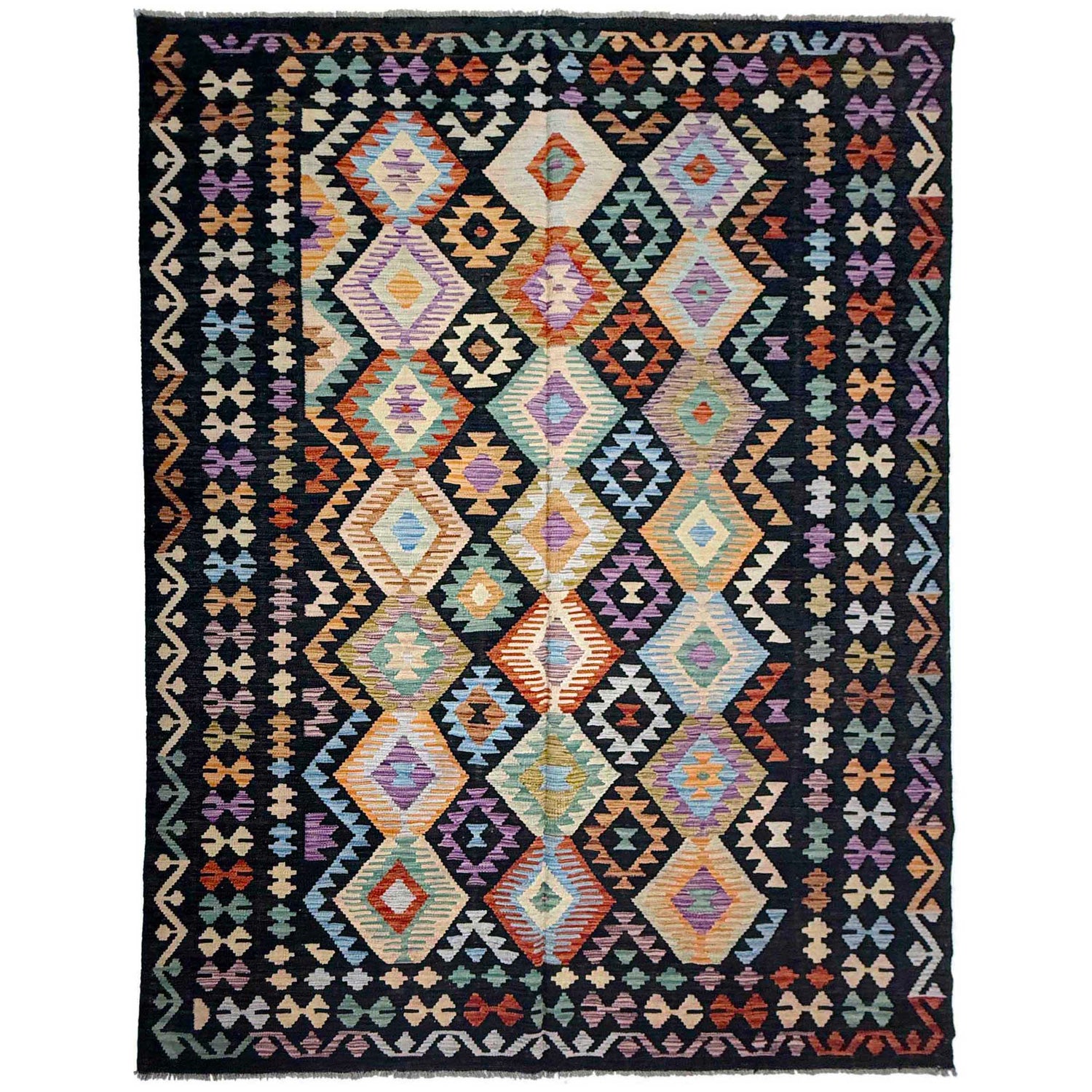 Handmade Multi Kilim Geometric 7x10 ft