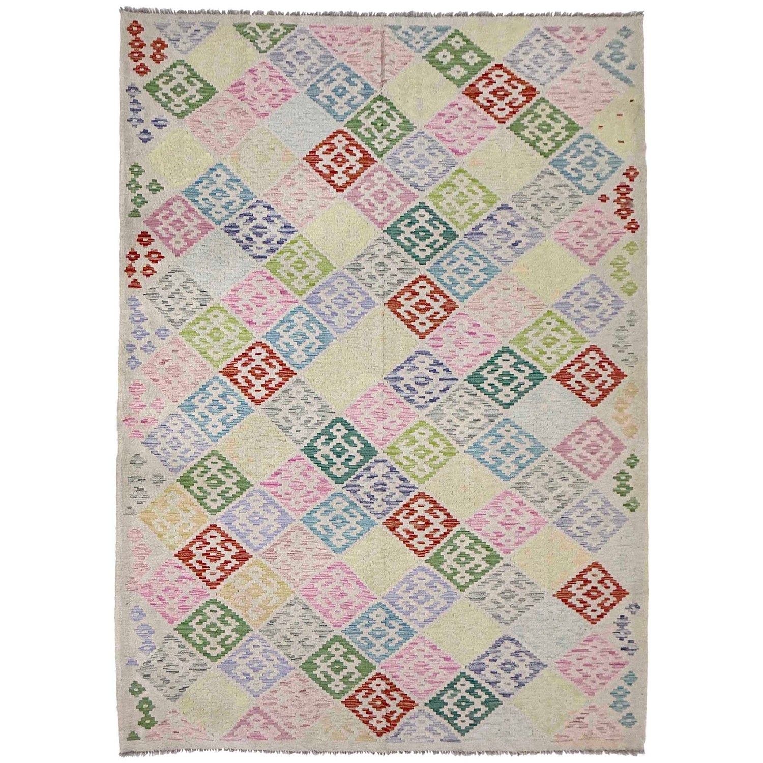 Handmade Multi Kilim Geometric 7x10 ft