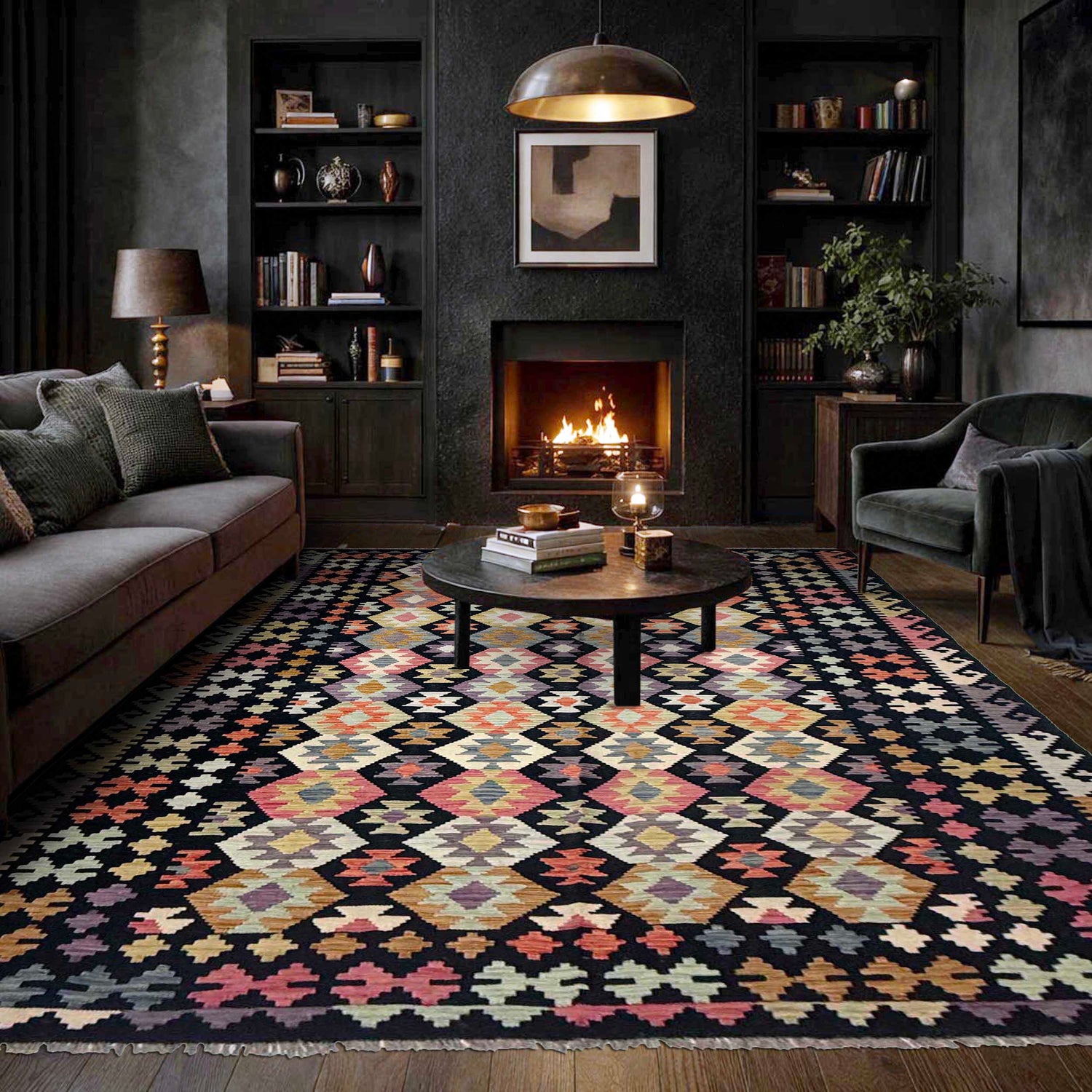 Handmade Multi Kilim Geometric 7x10 ft