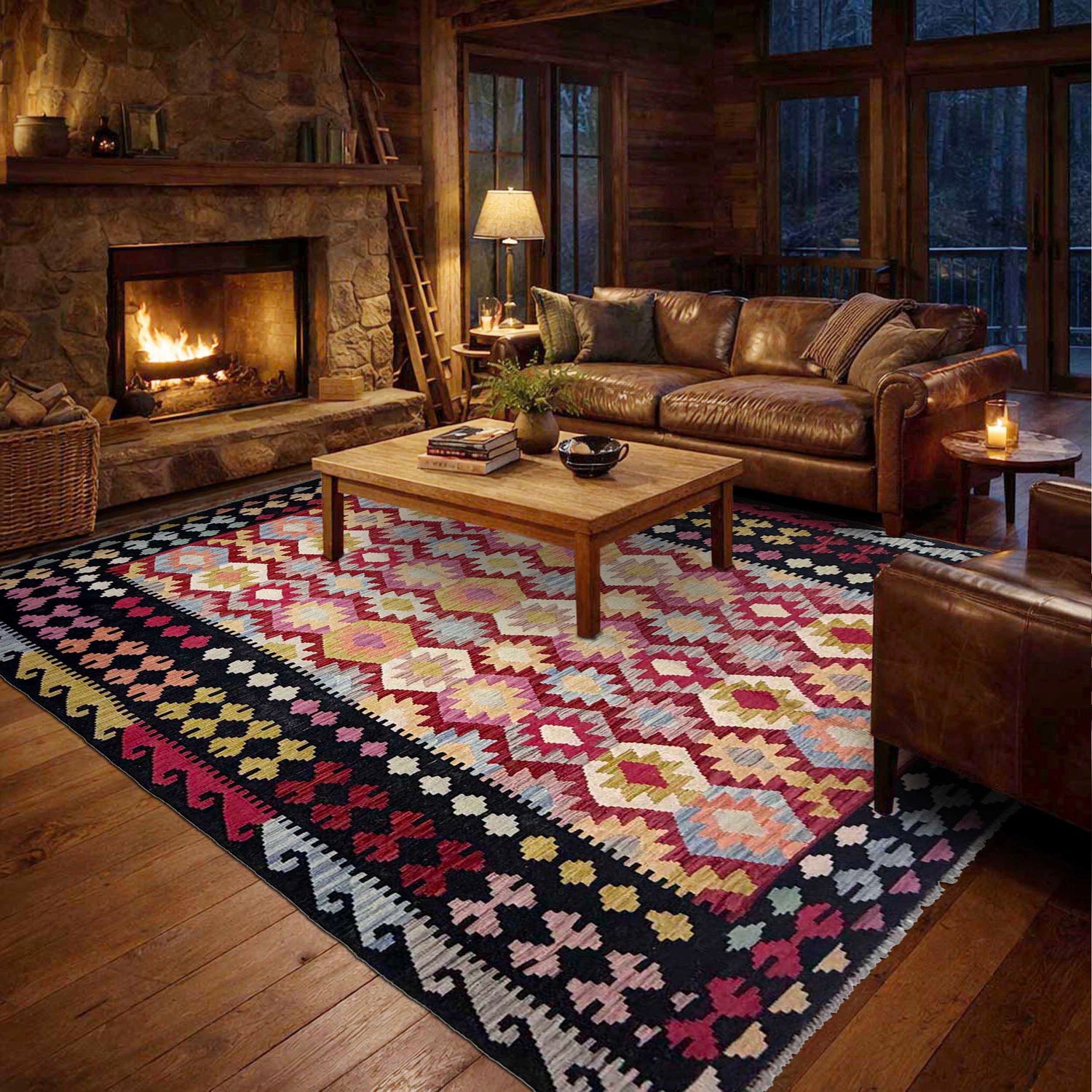 Handmade Multi Kilim Geometric 7x10 ft