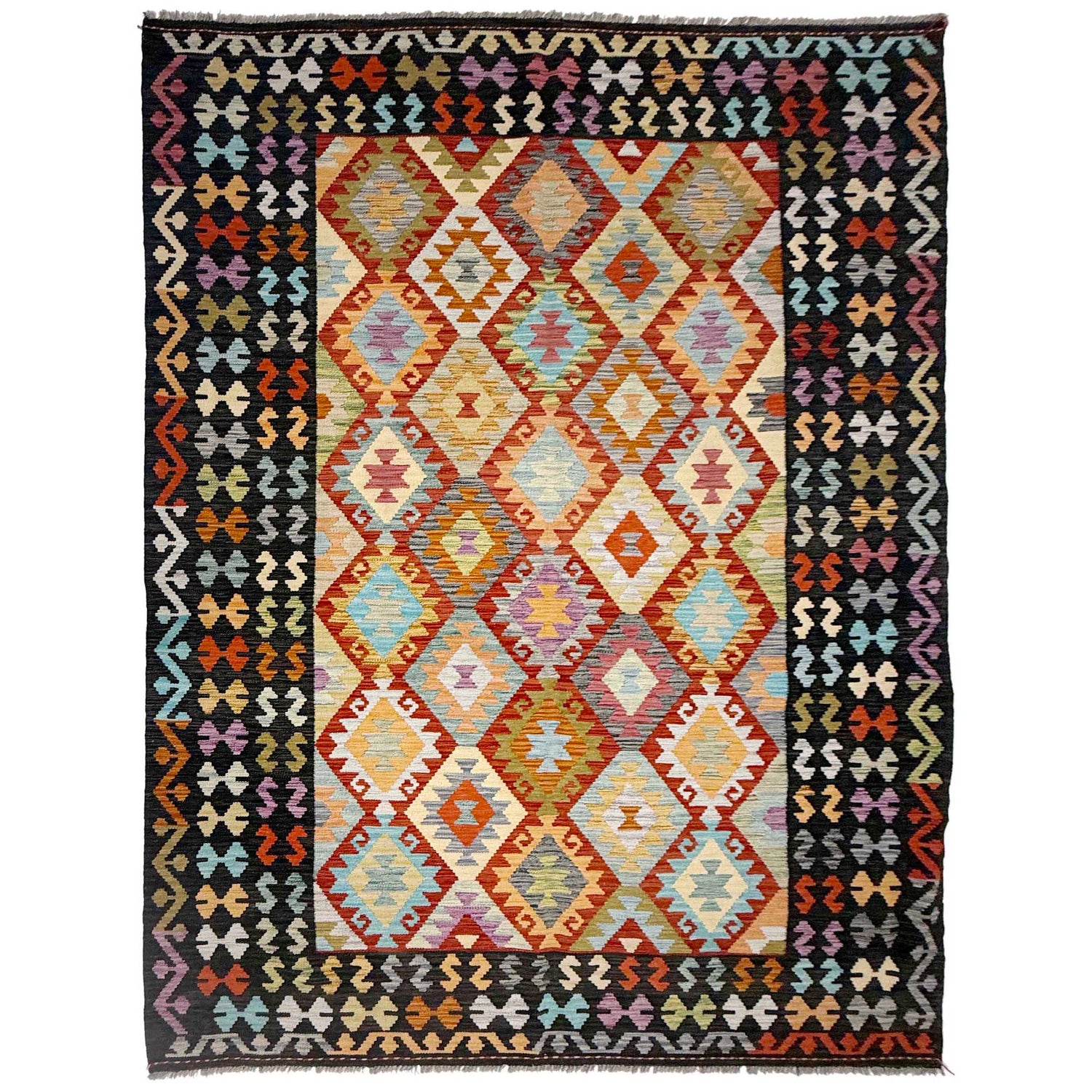 Handmade Multi Kilim Geometric 7x10 ft