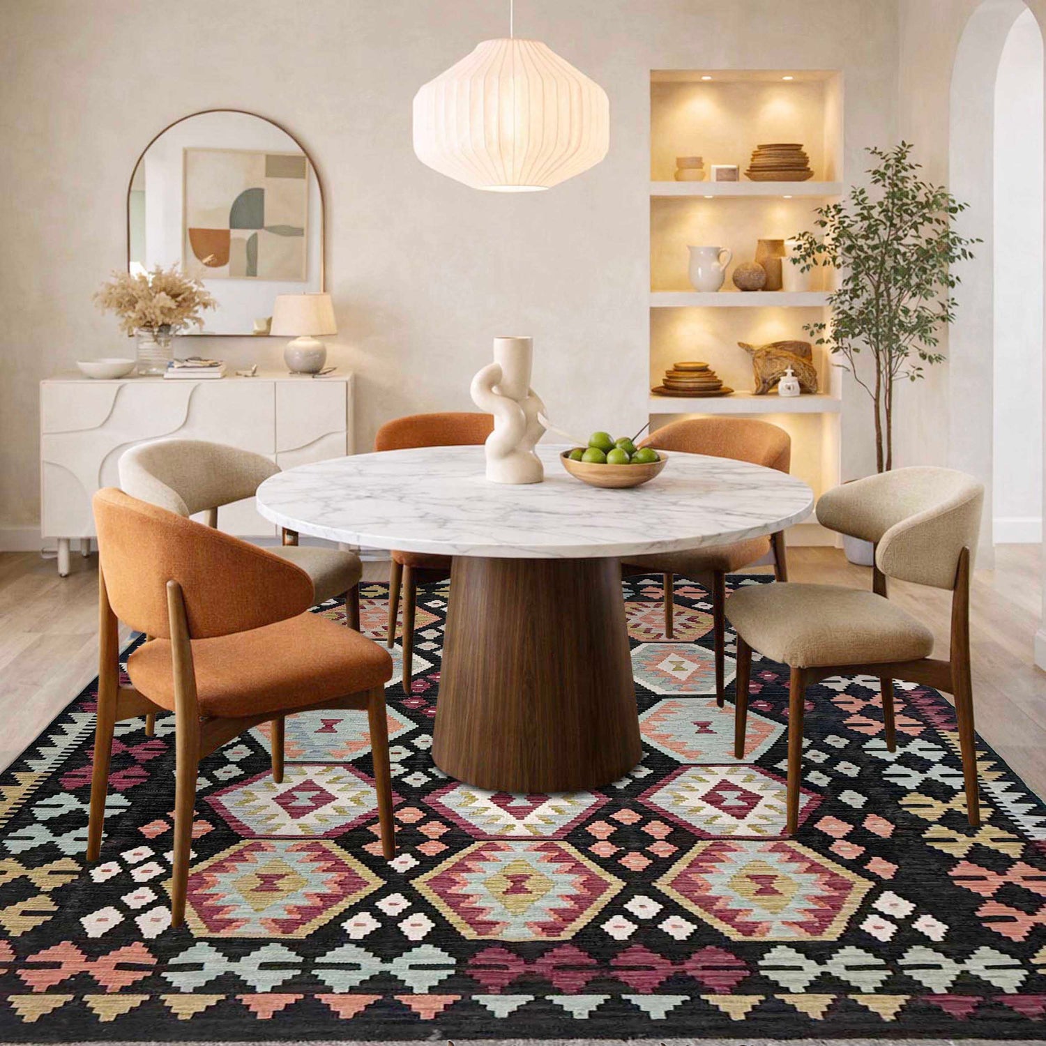Handmade Multi Kilim Geometric 7x10 ft