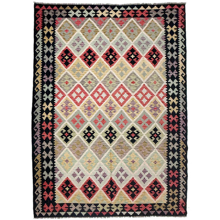 Handmade Multi Kilim Geometric 7x10 ft