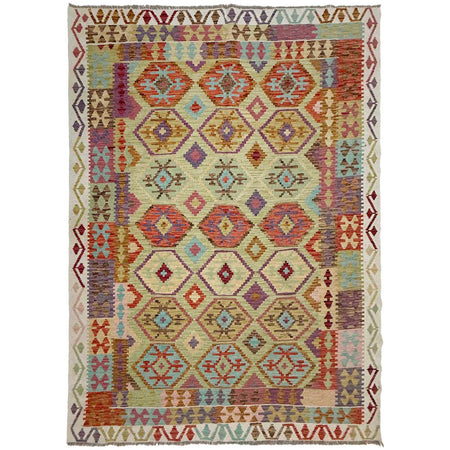 Handmade Multi Kilim Geometric 7x10 ft