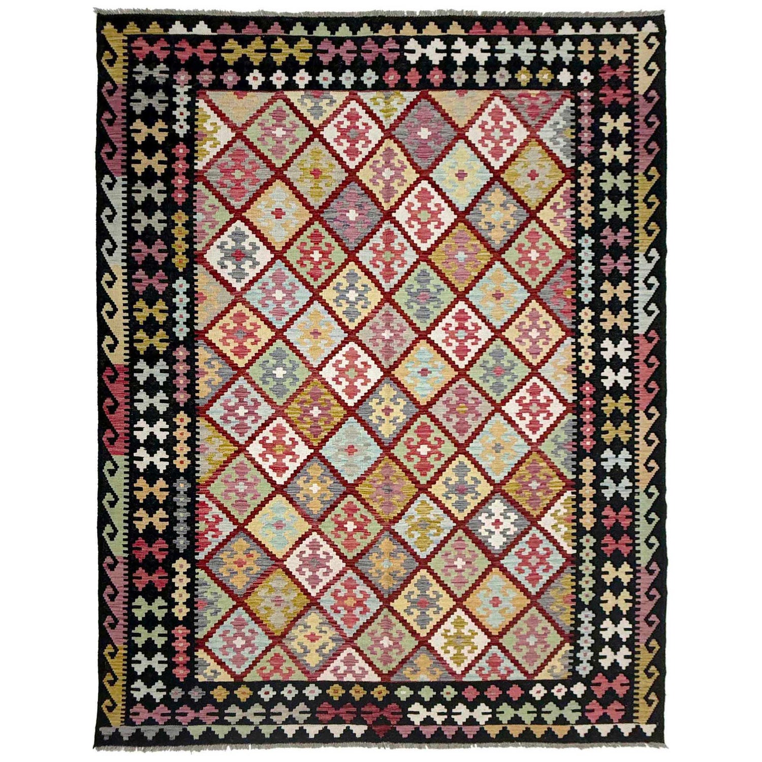Handmade Multi Kilim Geometric 7x10 ft