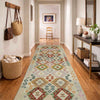 Handmade Multi Kilim Geometric 10' Runner
