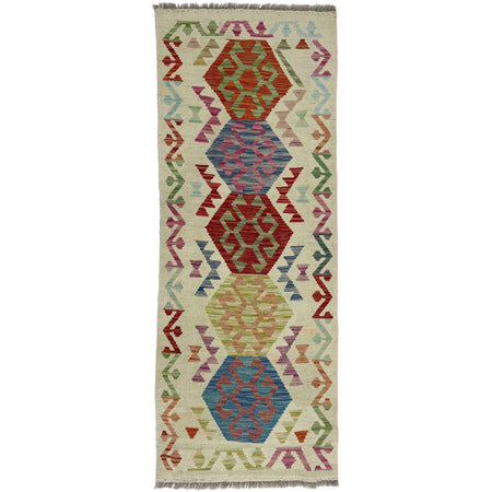 Handmade Multi Kilim Geometric 6' Runner