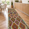 Handmade Multi Kilim Geometric 10' Runner