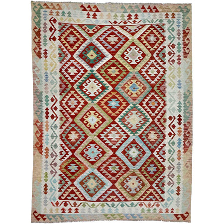 Handmade Multi Kilim Geometric 7x10 ft