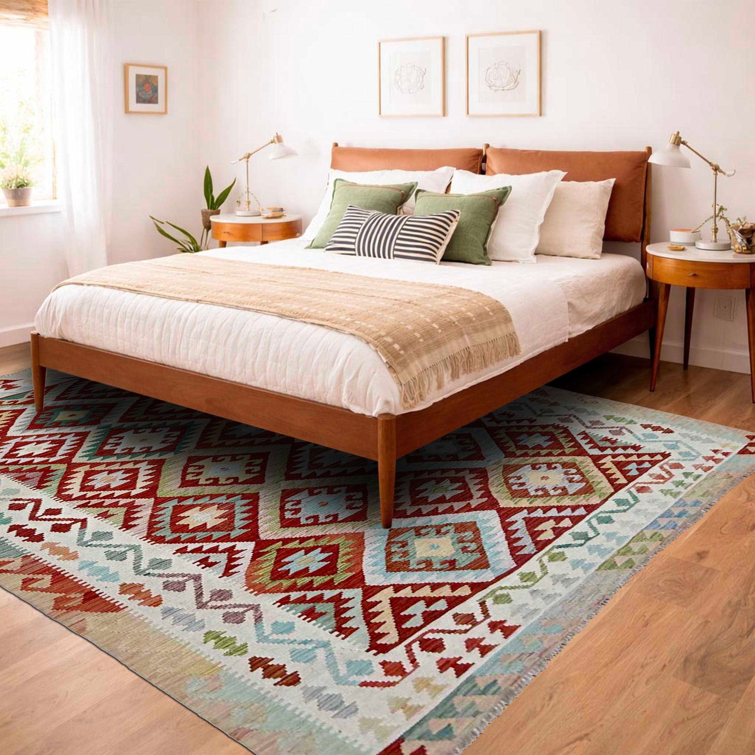 Handmade Multi Kilim Geometric 7x10 ft