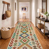 Handmade Multi Kilim Geometric 10' Runner